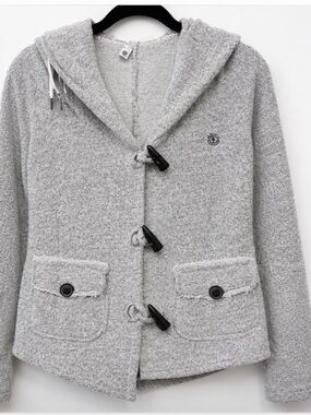 Element Gray Hooded Toggle Cardigan Sweater | Women's Small